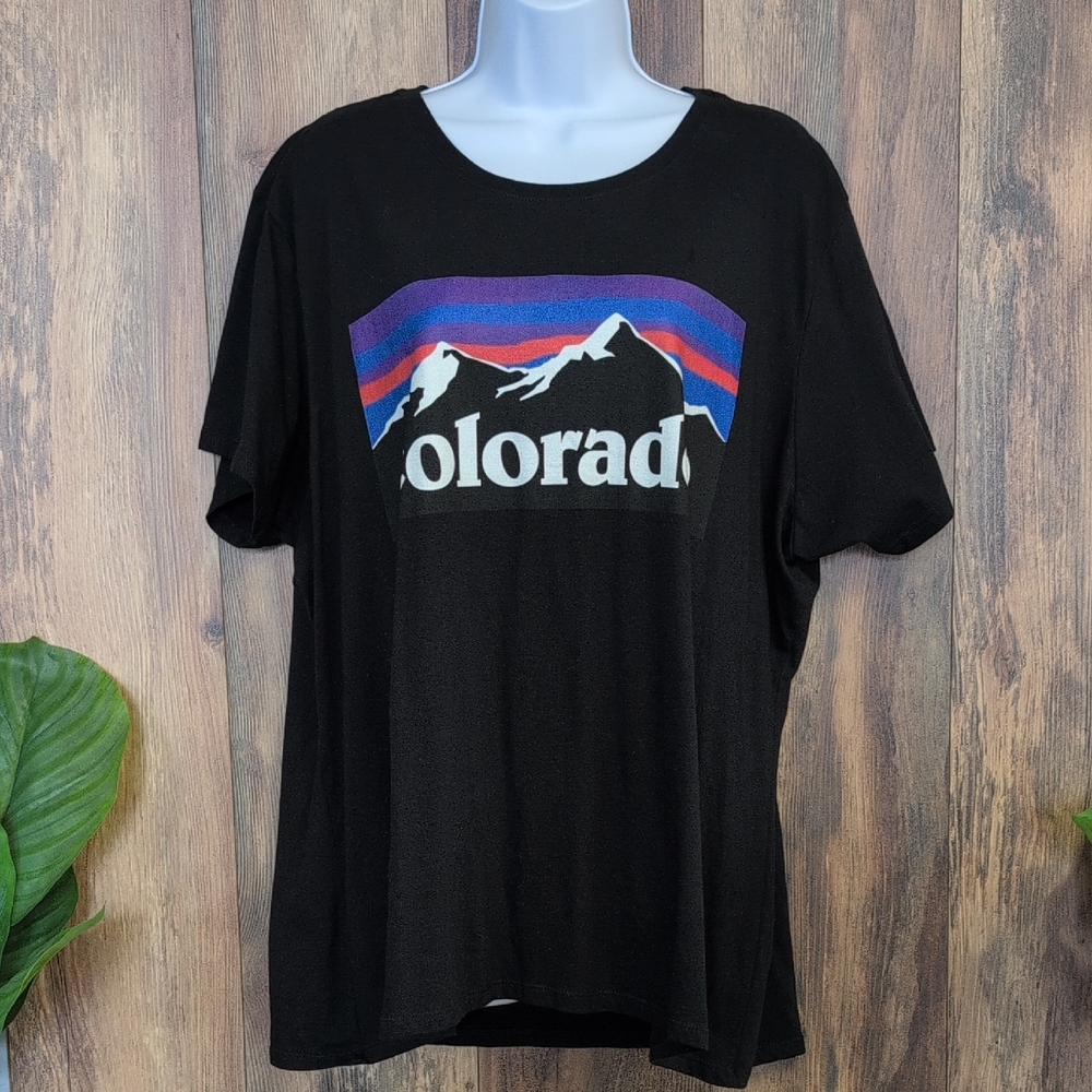 Port & Company Black Graphic Colorado Short Sleeve Tee 3XL          P387